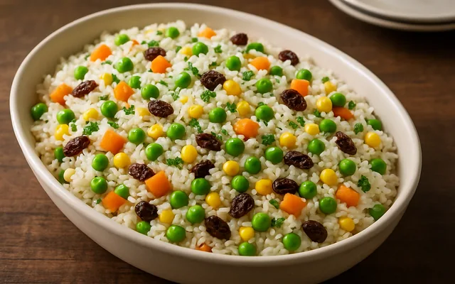 Arroz à grega colorido