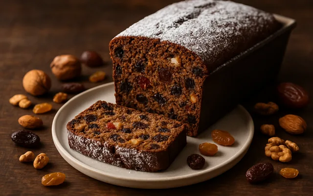 Bolo de frutas natalino